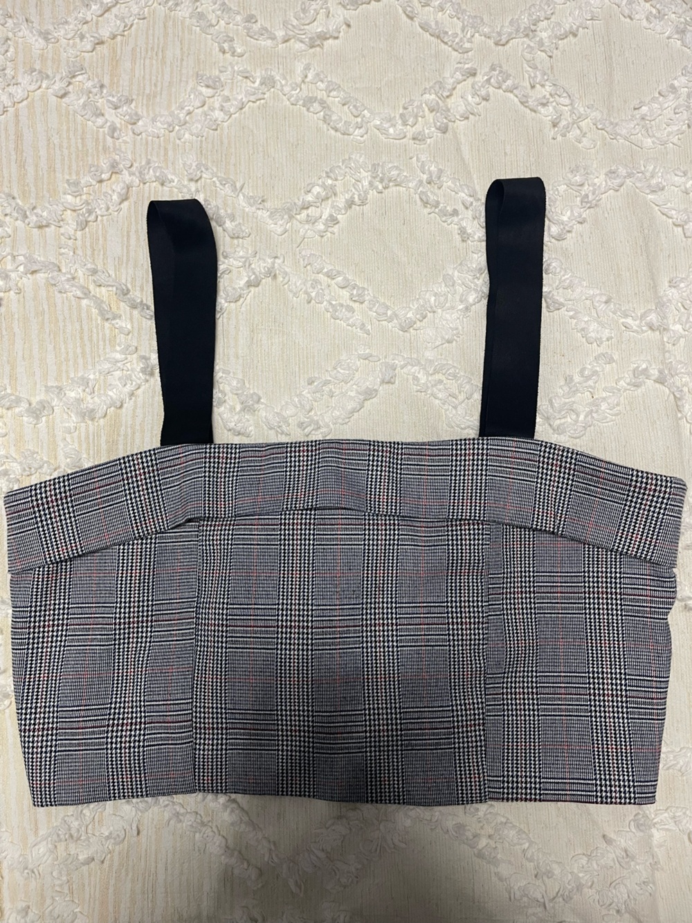 Forever 21 Plaid Tie Back Crop Top